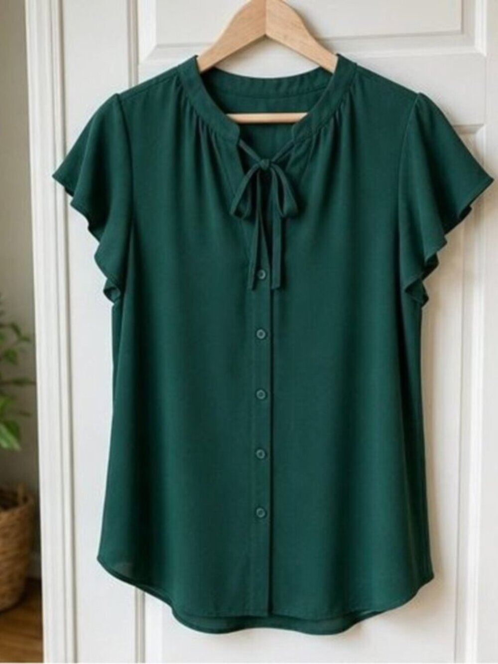 Emerald Pleated Blouse